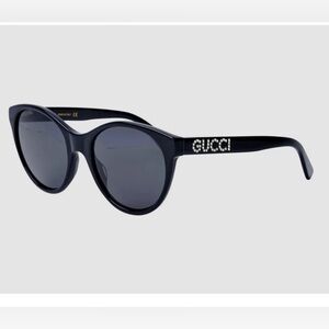 GUCCI GG0419S Black Cat Eye Sunglasses Gray Lenses 54/20/140